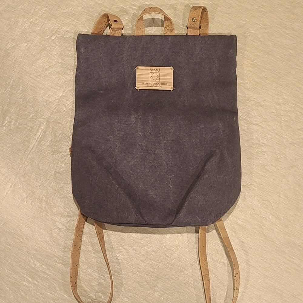 Kimu Grey Vegan Bamboo Backpack